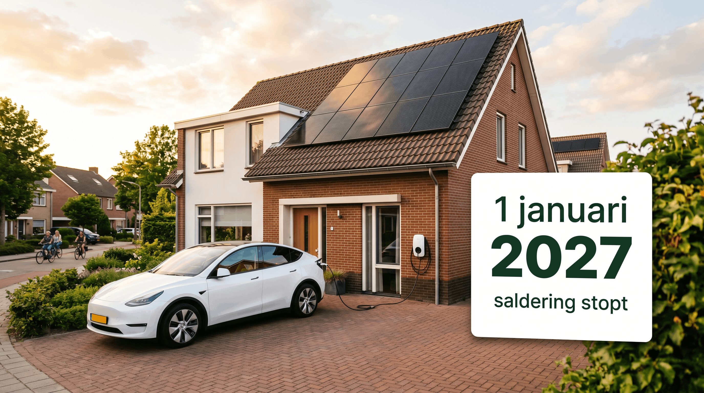 Laadpaal met zonnepanelen na saldering 2027, maximaal rendement
